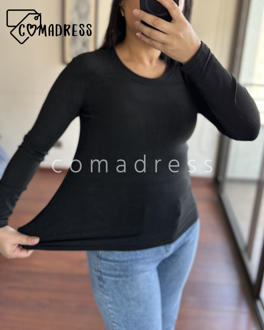 Camiseta Premium Algodón Negro