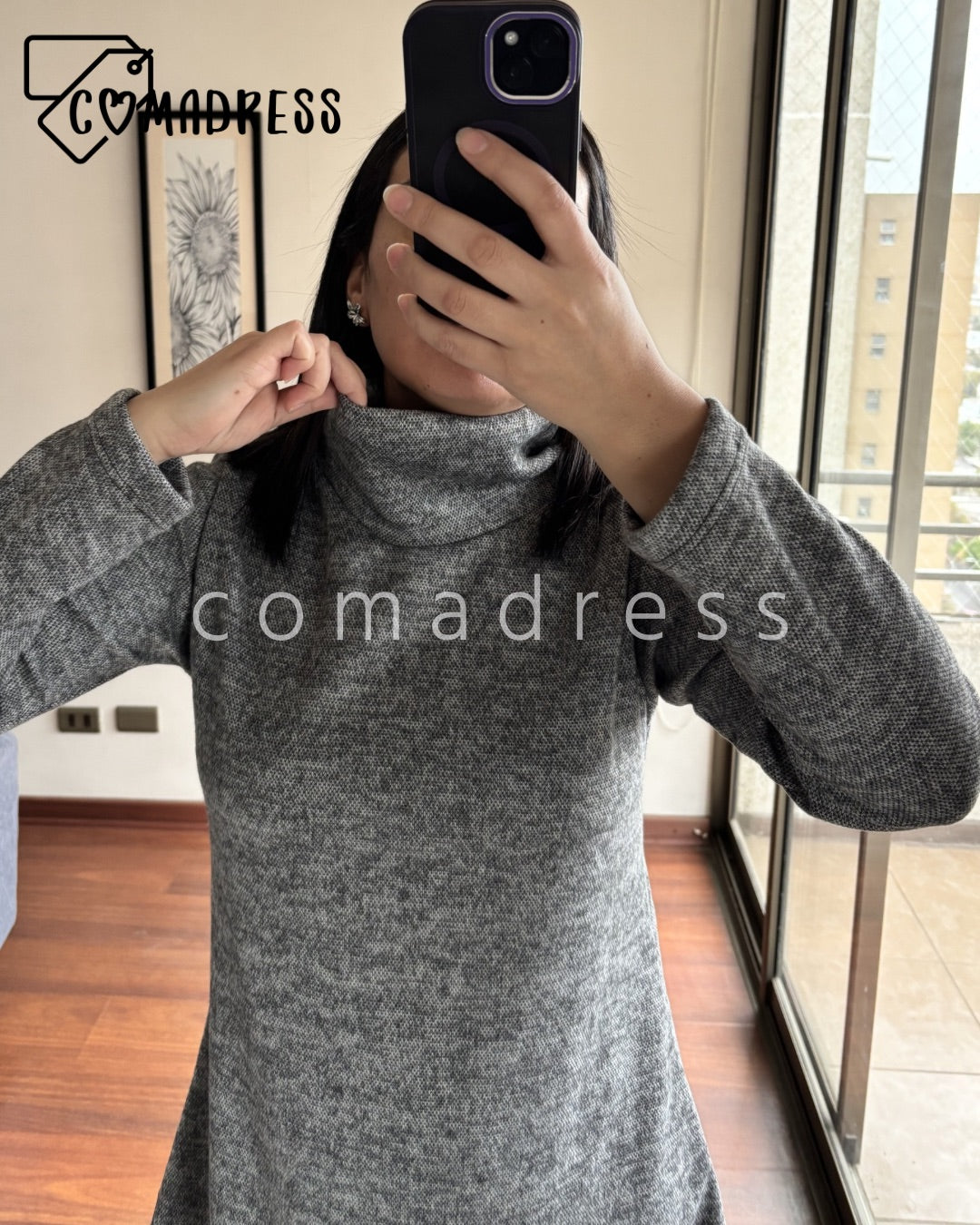 Vestido Lanilla Gris