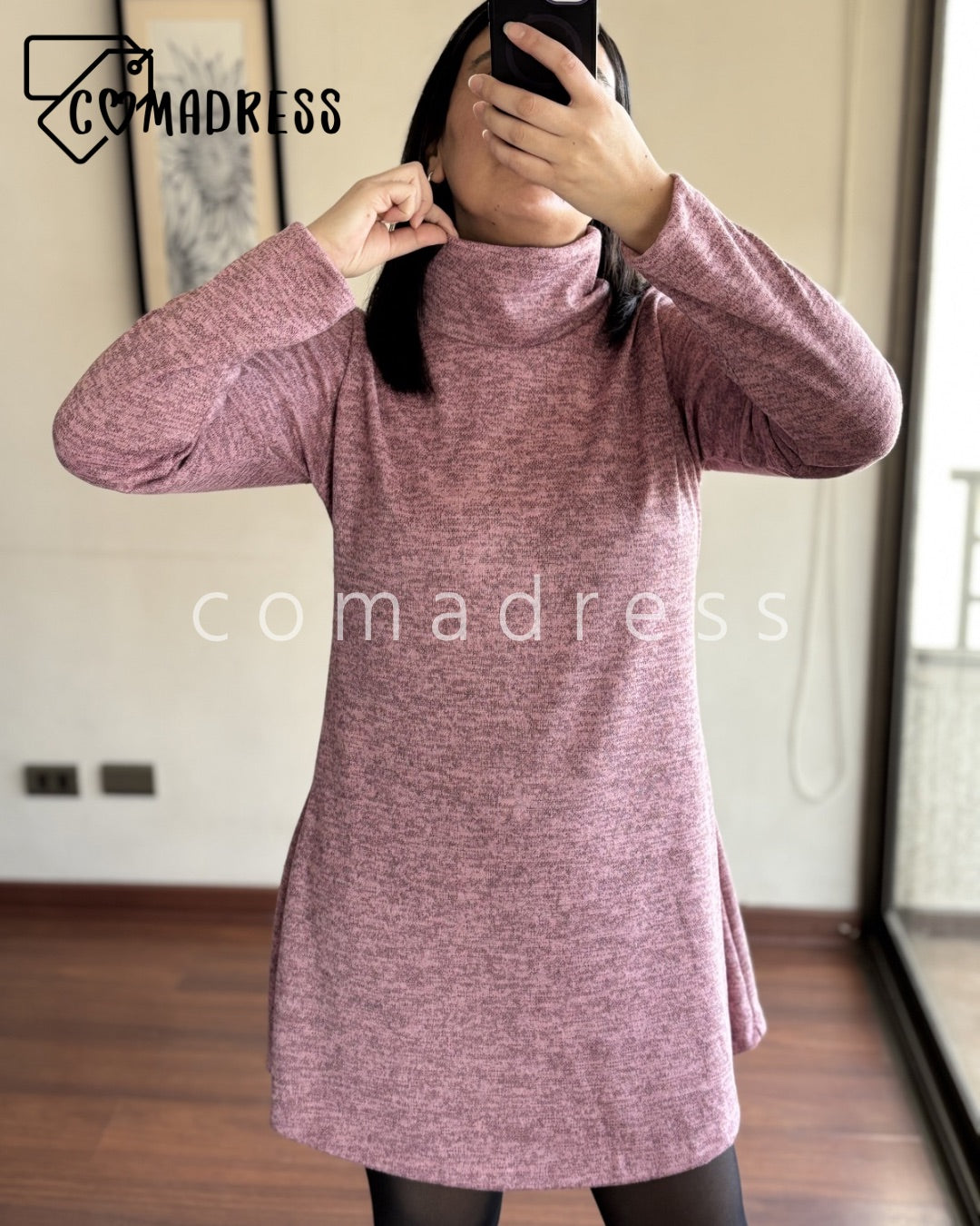 Vestido Lanilla Palo Rosa