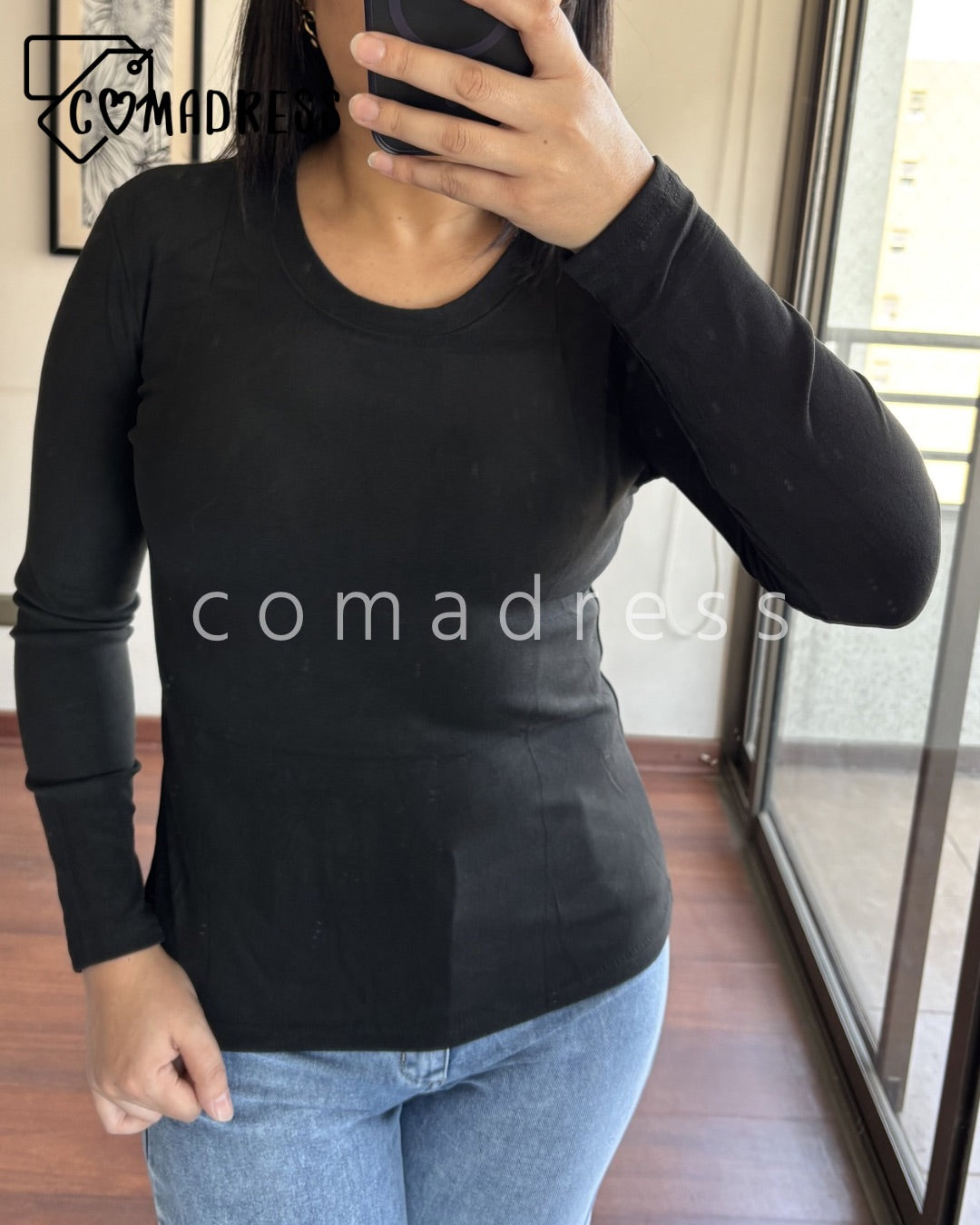 Camiseta Premium Algodón Negro