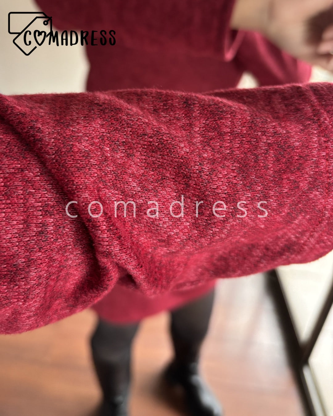Vestido Lanilla Rojo Italiano