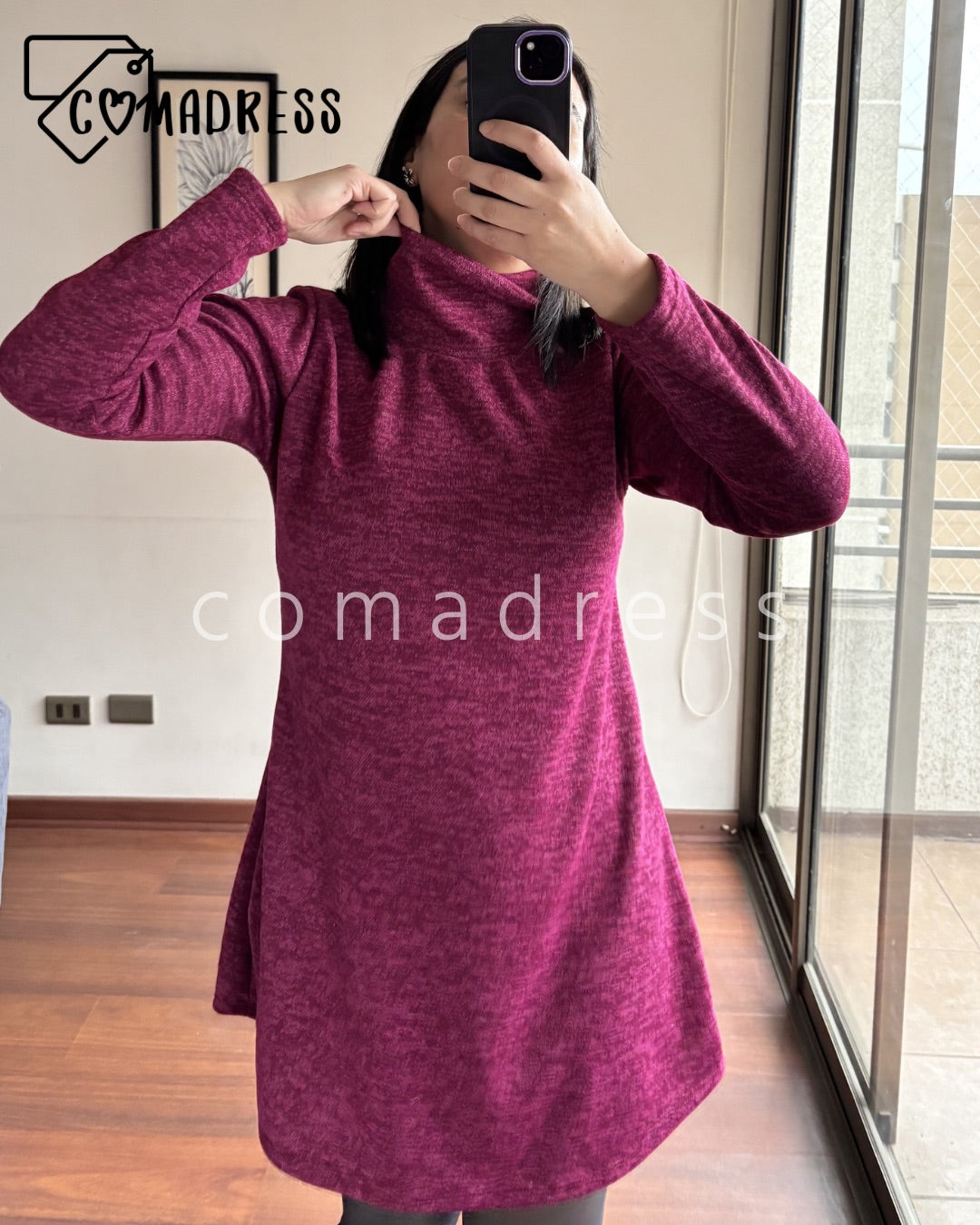 Vestido Lanilla Vino