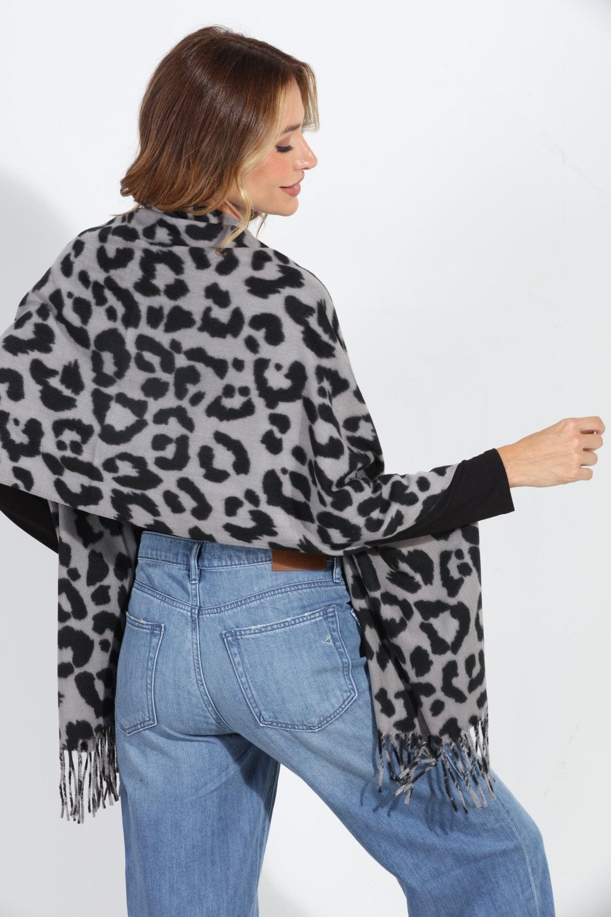 Bufanda Animal Print Gris
