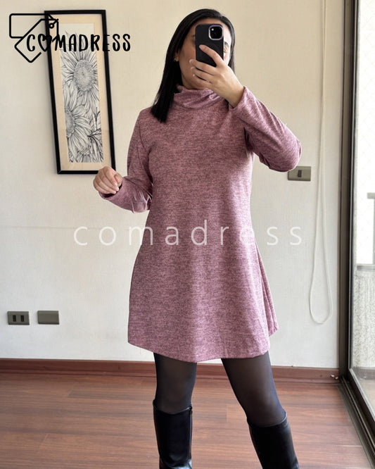 Vestido Lanilla Palo Rosa