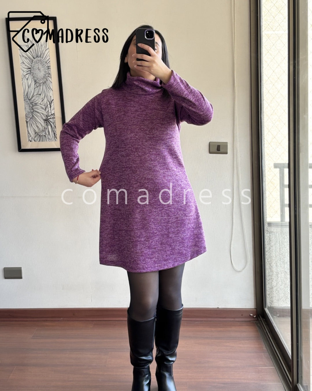 Vestido Lanilla Lila