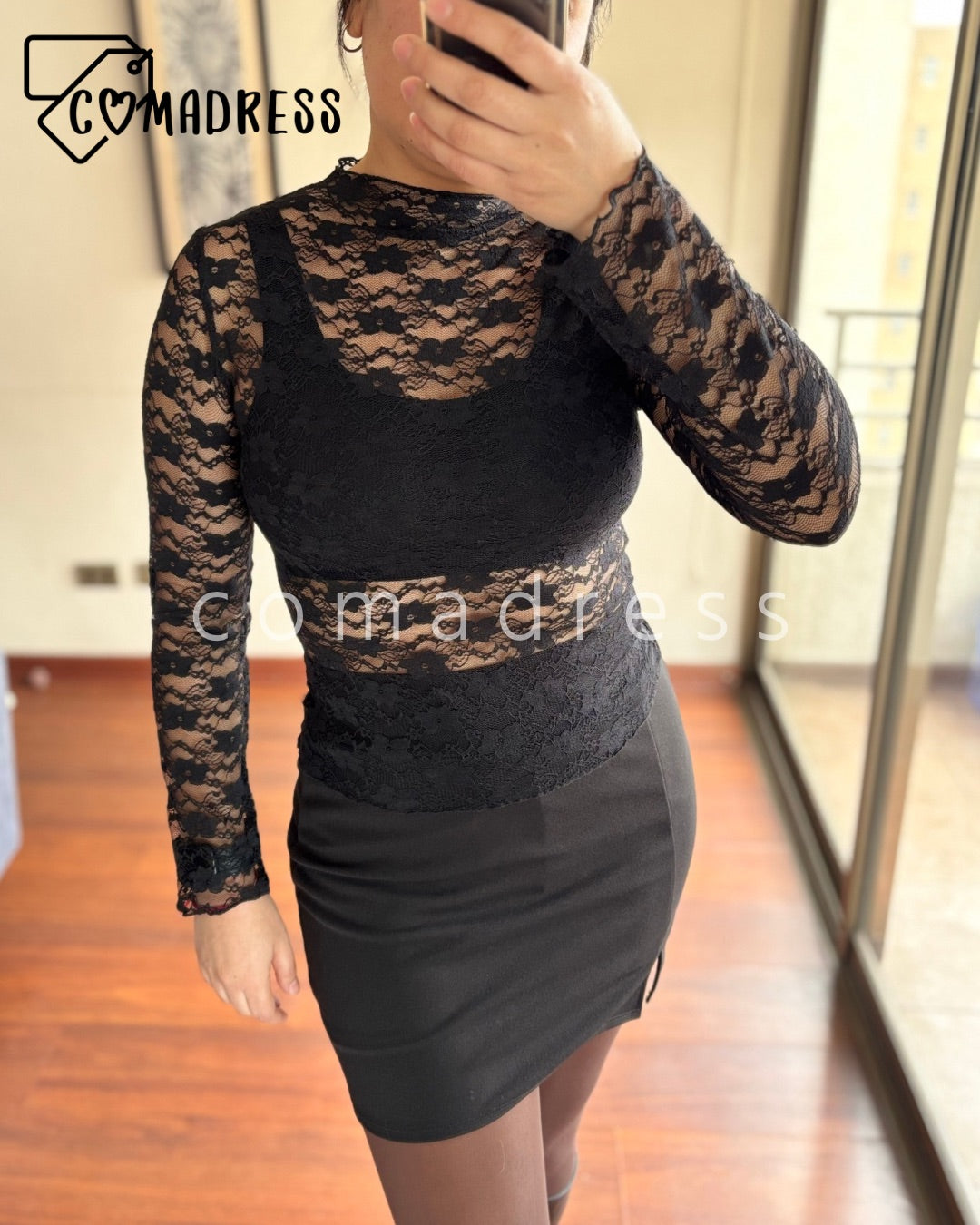 Polera Encaje M/Larga