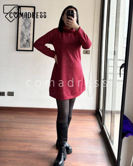 Vestido Lanilla Rojo Italiano