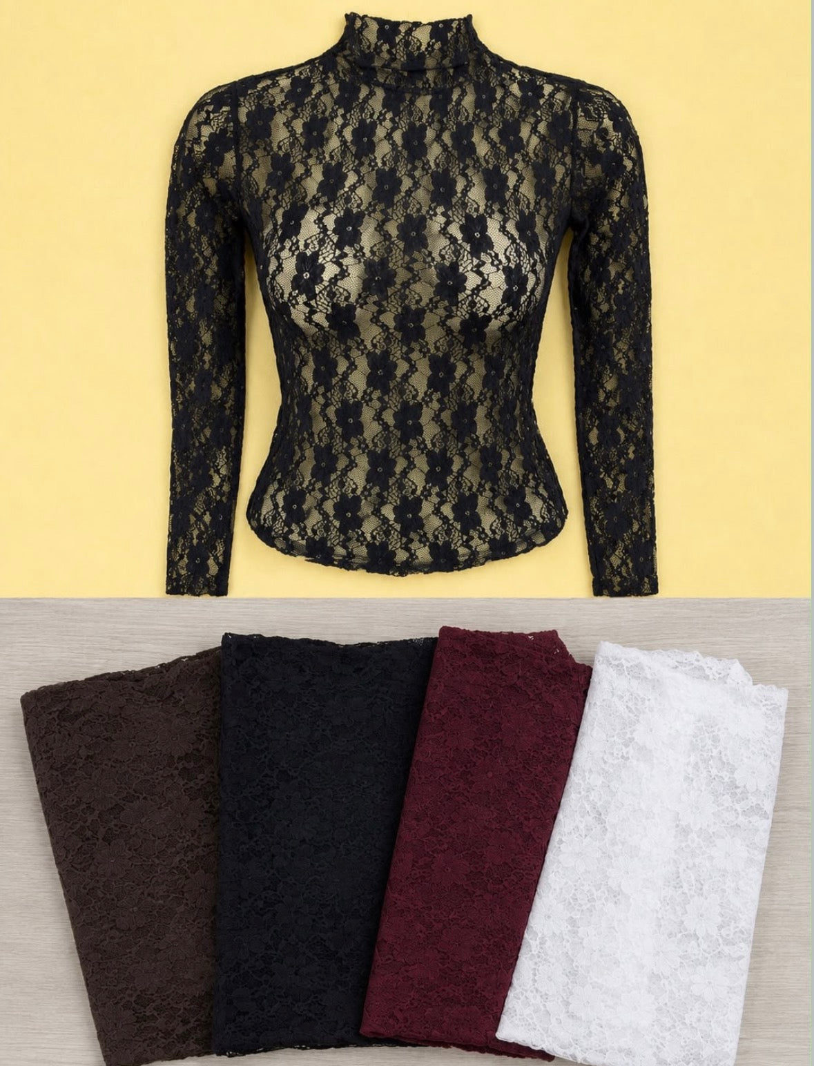 Polera Encaje M/Larga
