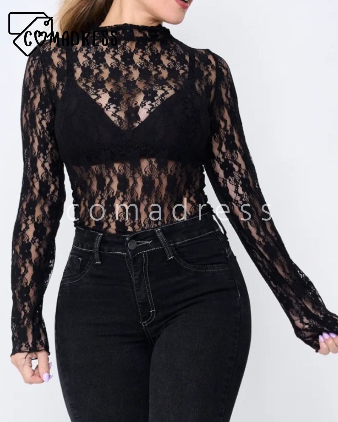 Polera Encaje M/Larga