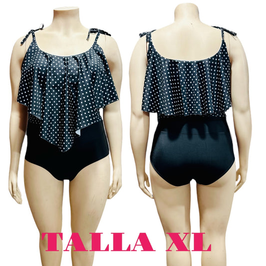 Top XL Bikini Largo amarras Lunares