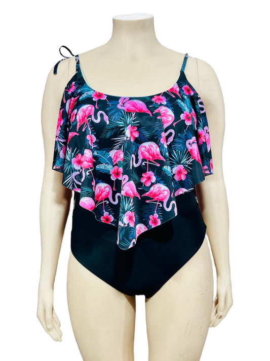 Top XL Bikini Largo amarras Flamenco Oscuro
