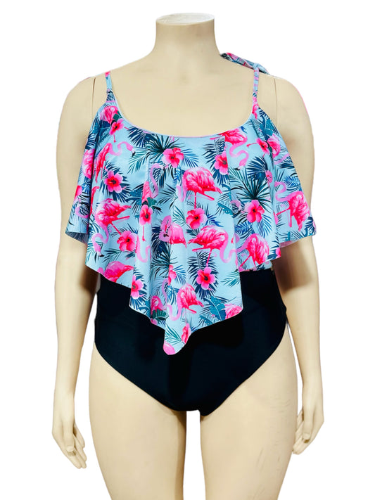 Top XL Bikini Largo amarras Flamenco Claro