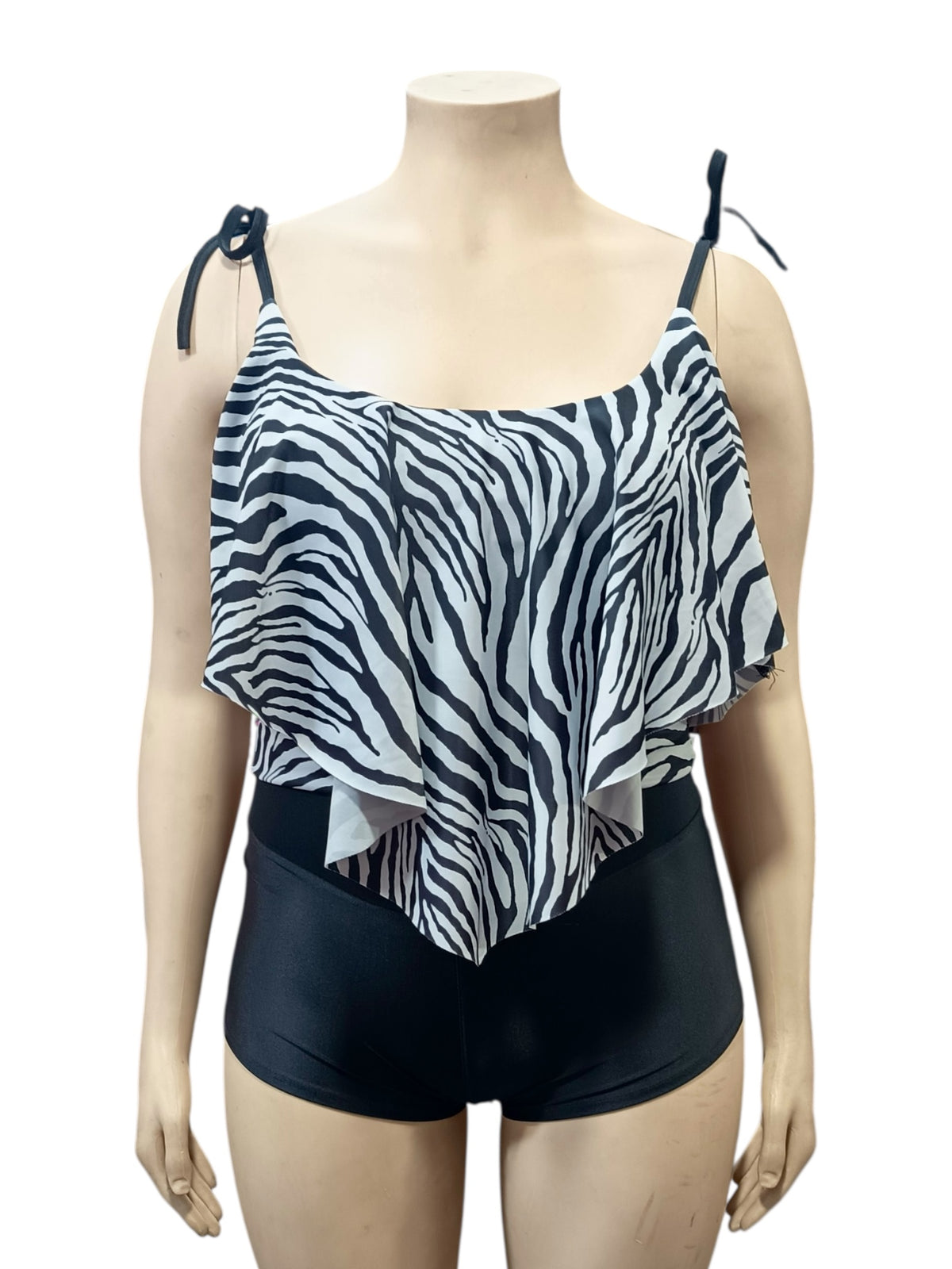 Top XL Bikini Largo amarras Zebra