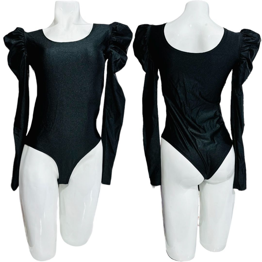 Body Princesa Manga Larga Negro
